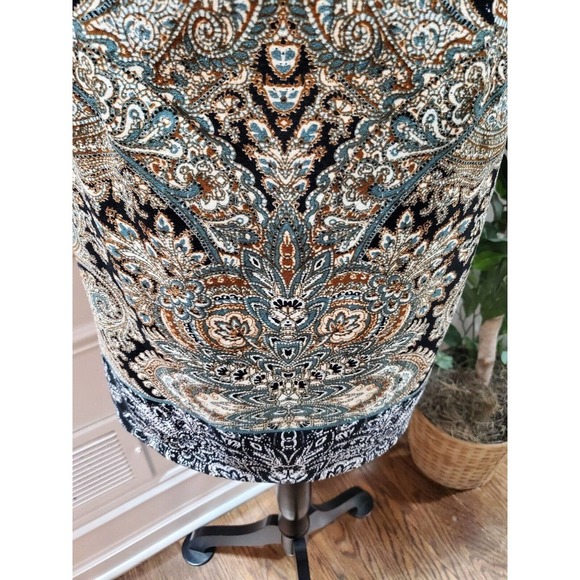 Studio 1 Women's Multicolor Polyester Round Neck Sleeveless Knee Length Dress 4 - Picture 4 of 11